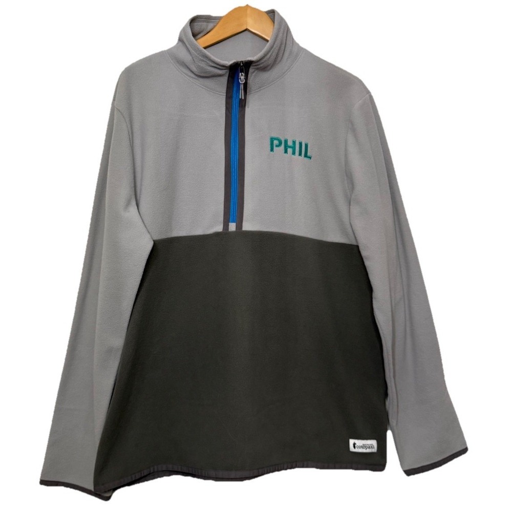 NWT Cotopaxi Amado 1/2bZip Fleece Smoke‎ & Cinder Grey Size LARGE Logo